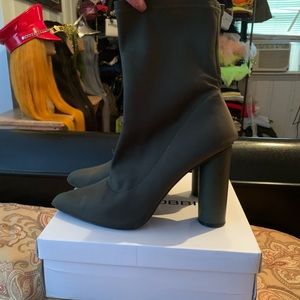 Olive green ankle boots ( with original box )